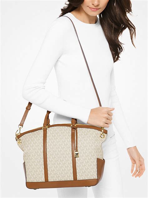 michael kors beckett satchel|Beckett Large Logo Satchel .